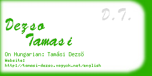 dezso tamasi business card