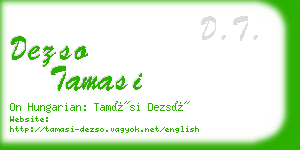 dezso tamasi business card